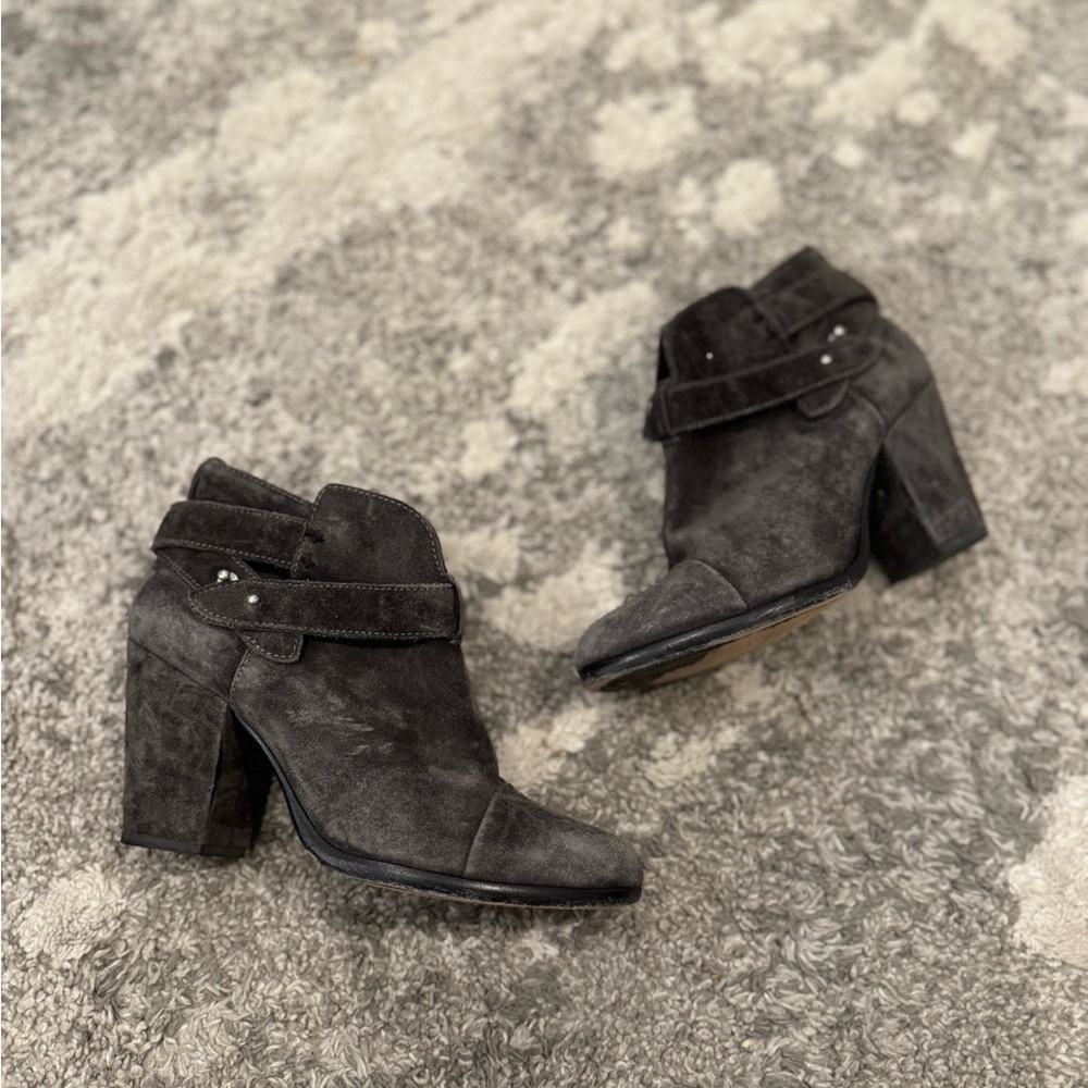 Rag & bone gray suede booties